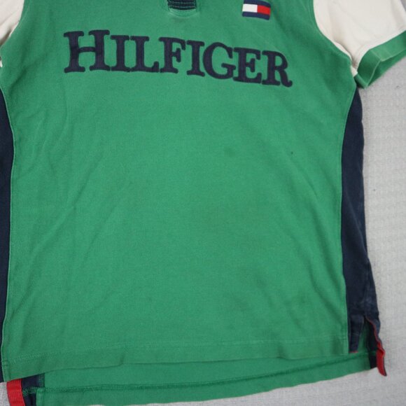 Tommy hilfiger Embroidered Patch Polo Tee Mens Large - Picture 2 of 8